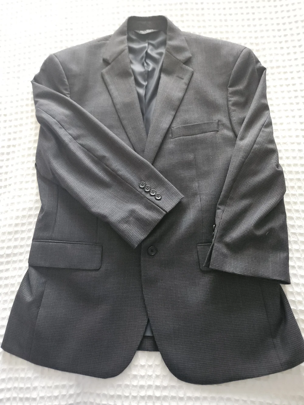 Jos. A. Bank Men's Gray Houndstooth Wool  2-Button Blazer 40S, Executive.